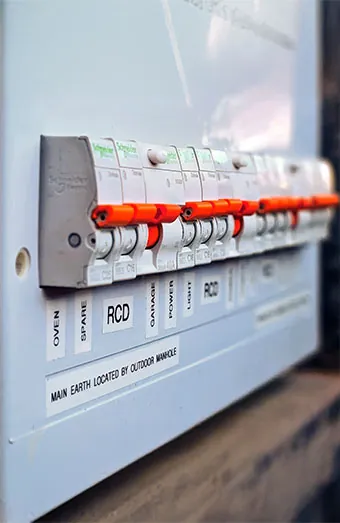 Electrical safety inspection report showing recorded RCD test results