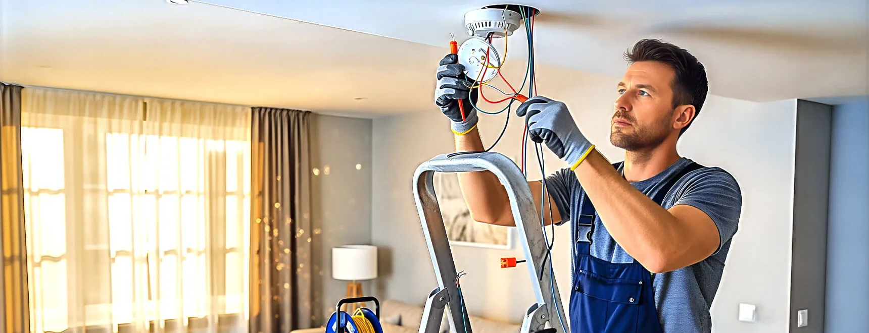 Smoke alarm interconnection being tested across a Brisbane property